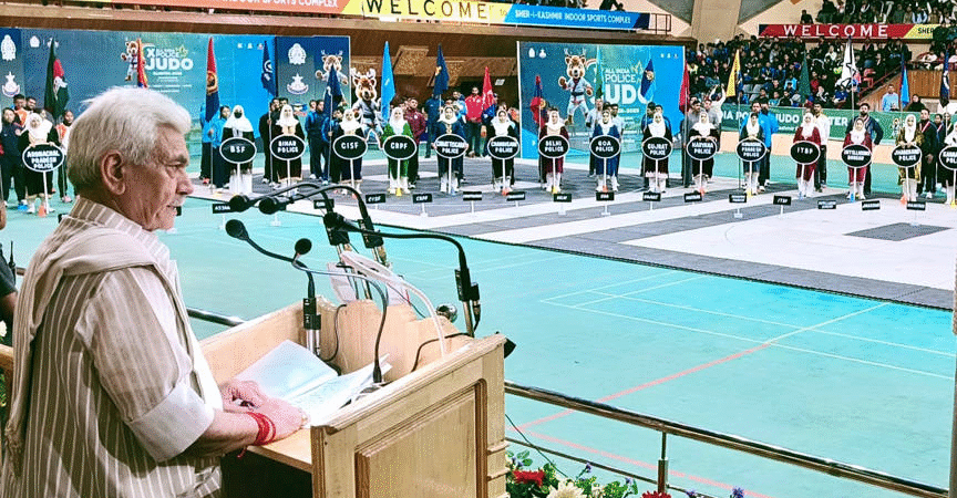 Lt Governor Addresses Athletes at All India Police Judo Cluster in Jammu