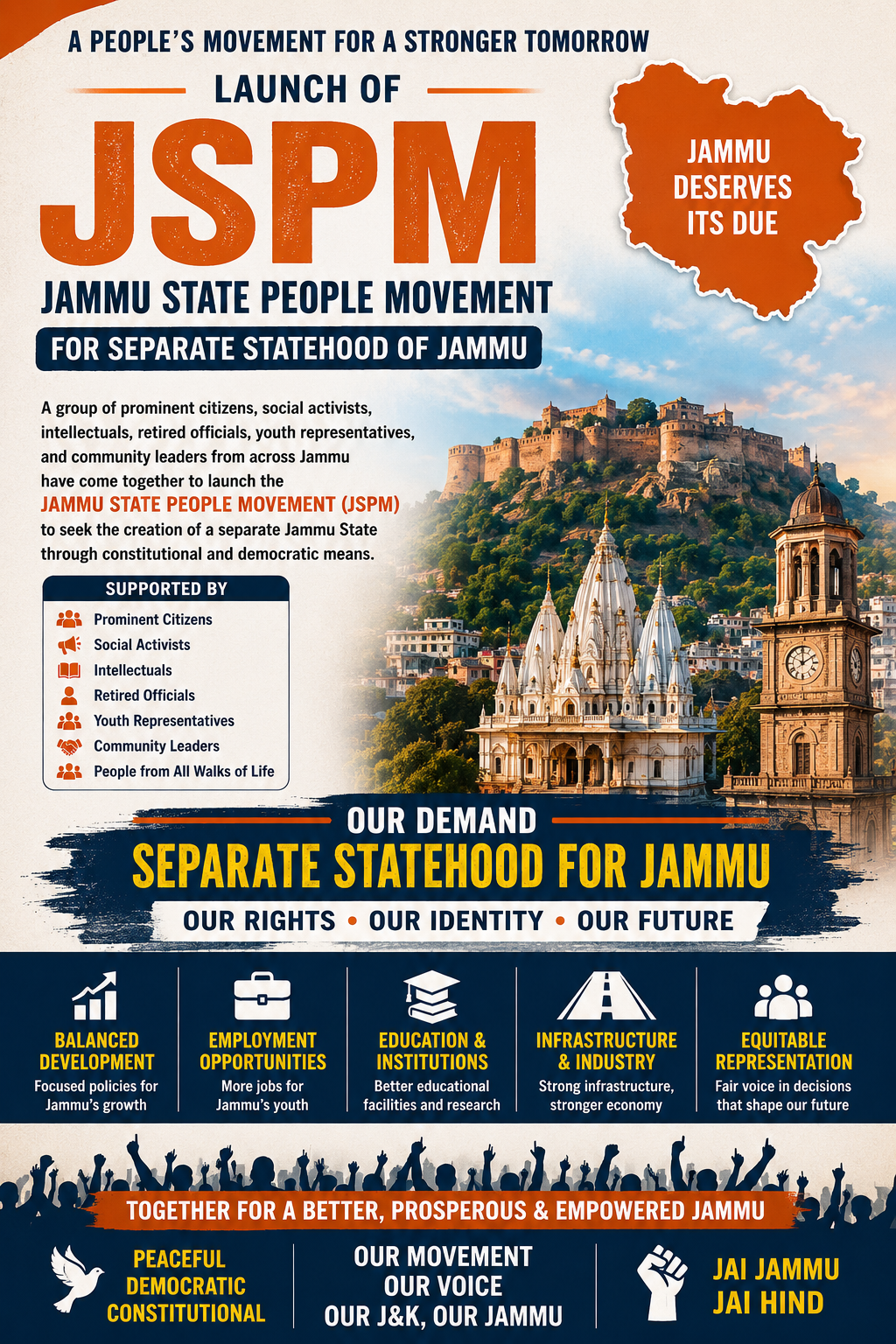 Jammu State People Movement Launched, Demands Separate Statehood for Jammu