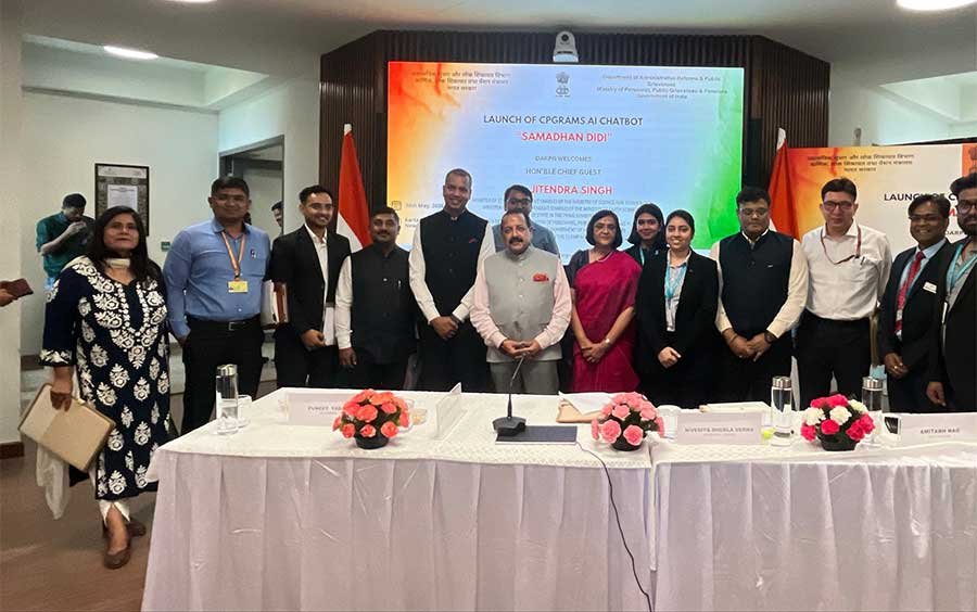 “Samadhan Didi” is an AI chatbot launched to help common people file government complaints easily in their own language without any confusion.