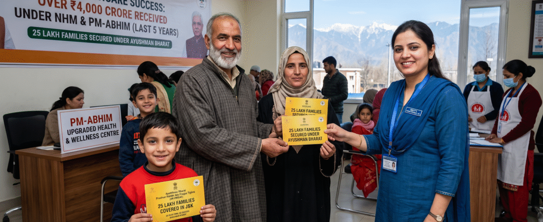 J&K Receives Over ₹4,000 Crore Under NHM and PM-ABHIM in Five Years; 25 Lakh Families Covered Under Ayushman Bharat