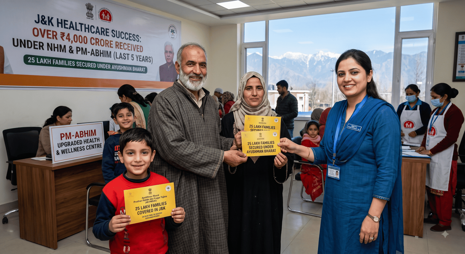 J&K Receives Over ₹4,000 Crore Under NHM and PM-ABHIM in Five Years; 25 Lakh Families Covered Under Ayushman Bharat