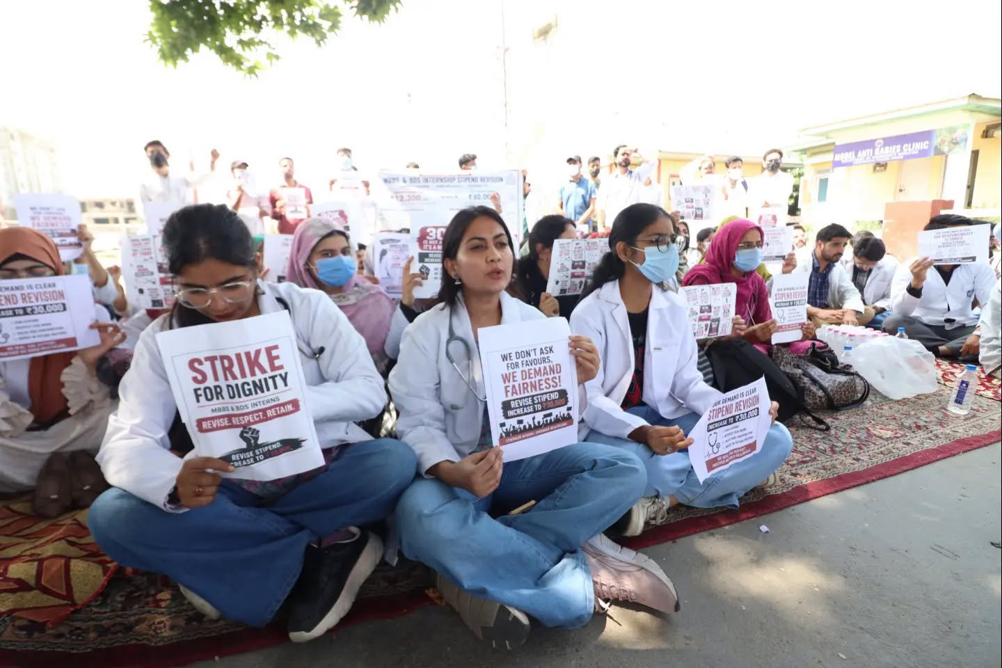 MBBS and BDS Interns Across J&K Launch Indefinite Strike Demanding Stipend Hike