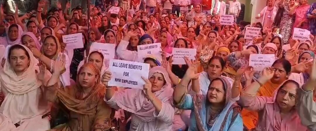NHM Employees Continue Strike in J&K Despite Health Minister’s Warning