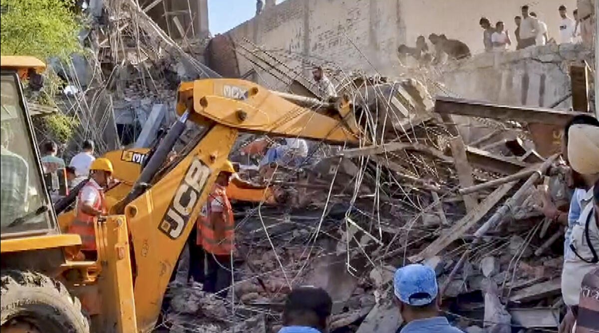 Four Workers Dead, Over 10 Injured as Under-Construction Building Collapses Near Ambala City