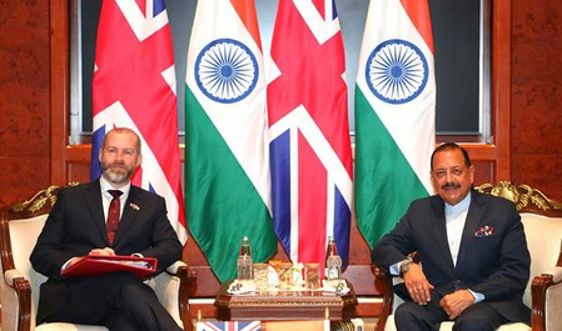 British Minister Jonathan Reynolds Calls on Dr. Jitendra Singh to Discuss India-UK Cooperation in Space and Nuclear Energy