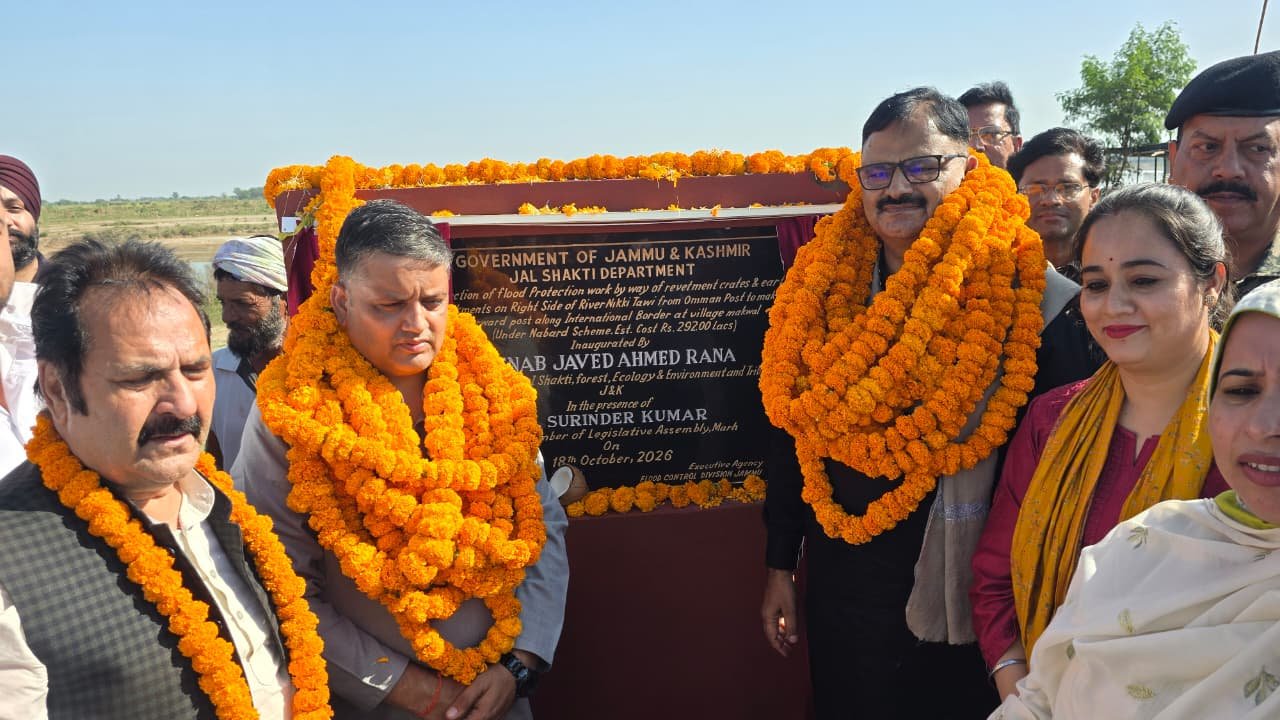 Minister Javed Ahmed Rana Inaugurates Rs 5.91 Crore Flood Protection Works in Jammu