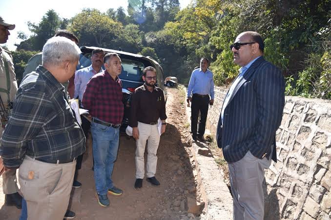 Dy CM Surinder Choudhary Inspects Key Road and Bridge Projects in Udhampur